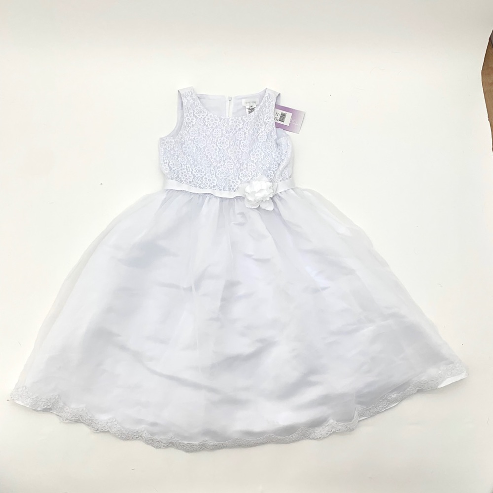 White Flower Girl or First Communion Dress